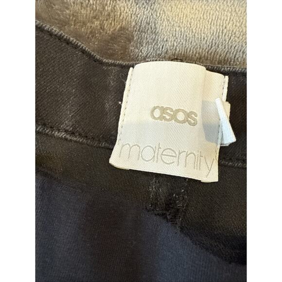 ASOS Women Black Jegging Pants 34wx34L Size 16 Maternity Stretch - Picture 5 of 9